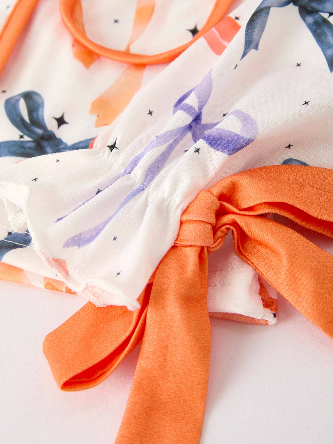 Halloween Bow Print Pajama Set