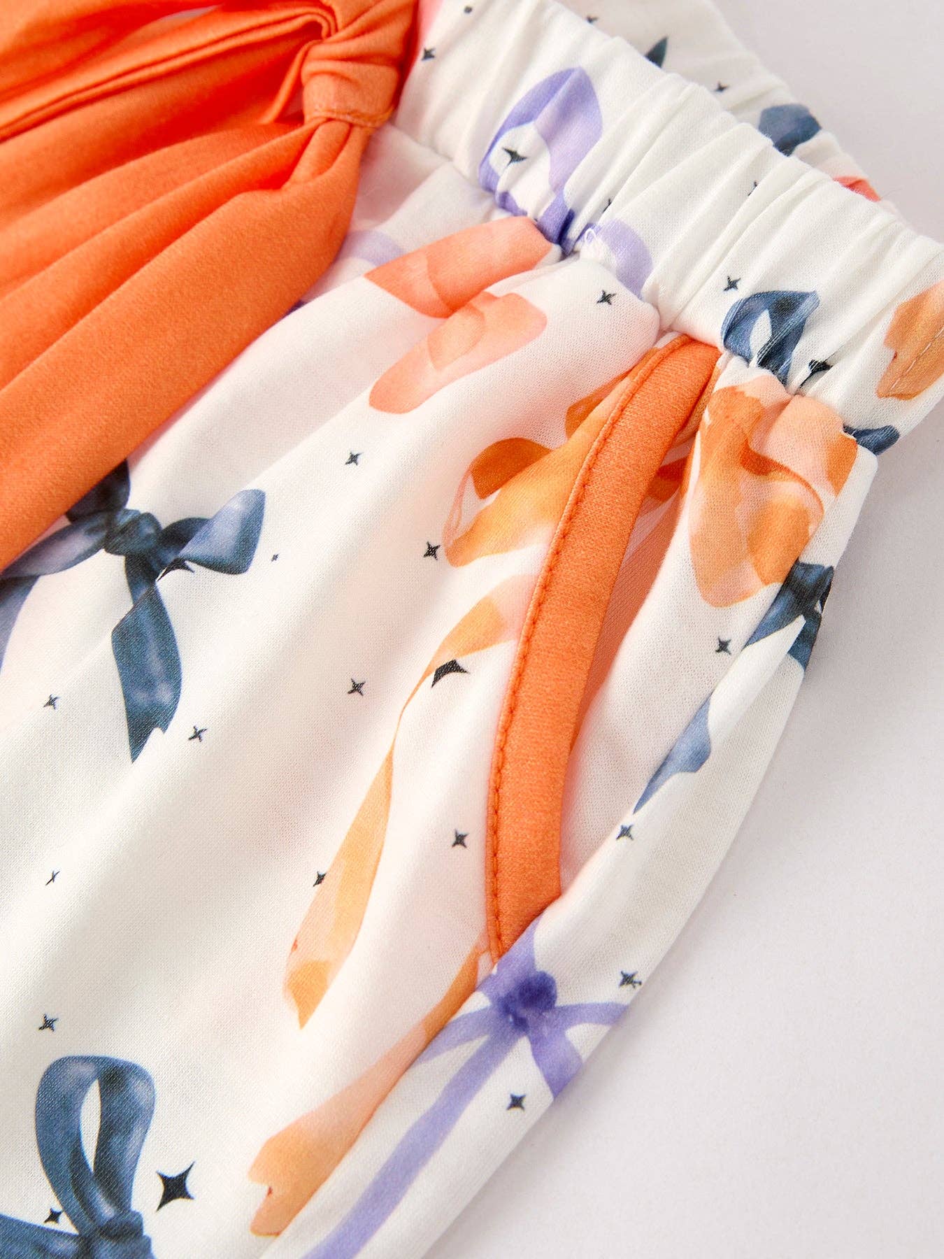 Halloween Bow Print Pajama Set