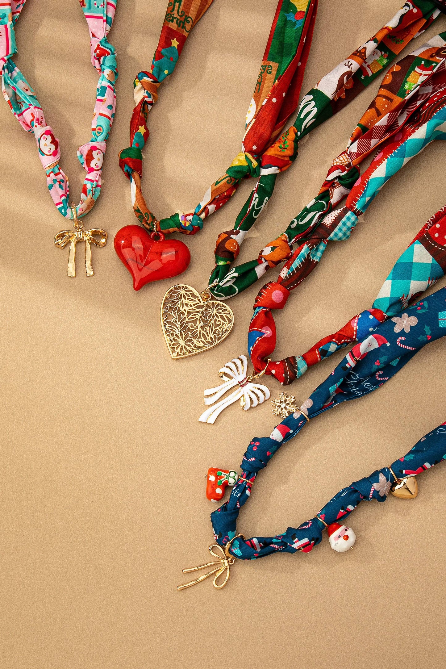 Holiday Scarf Charm Necklace