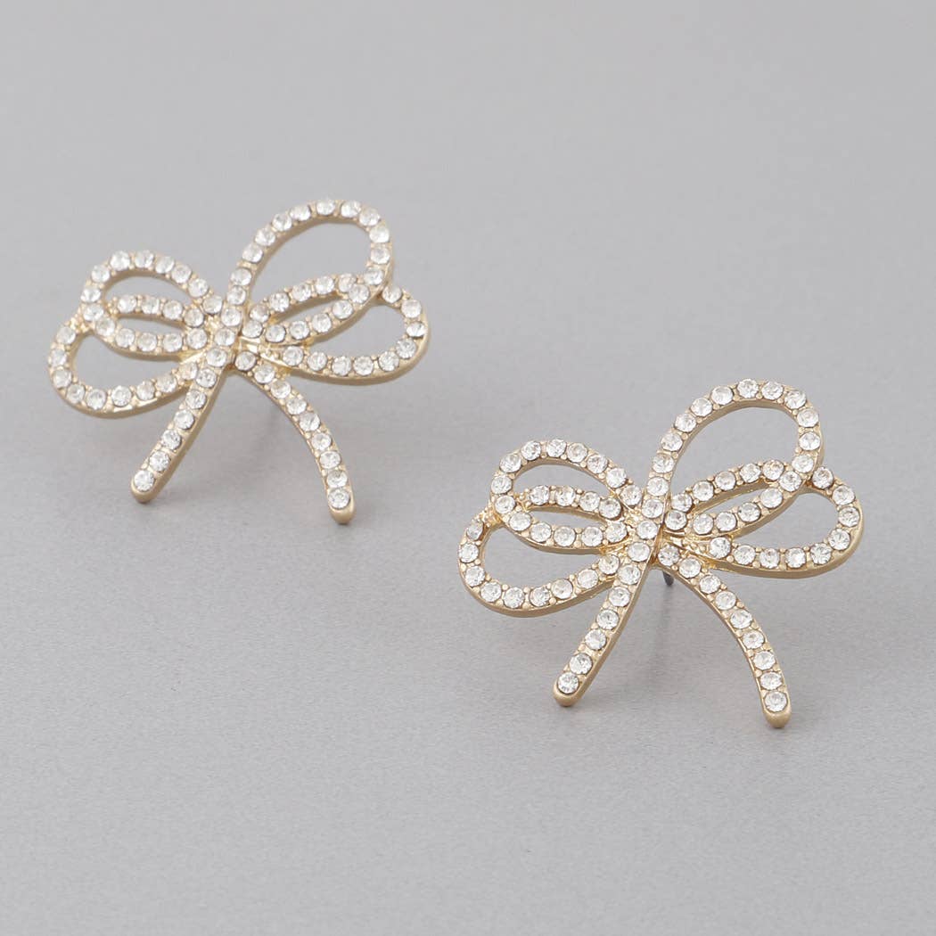 Studded Bow Earrings