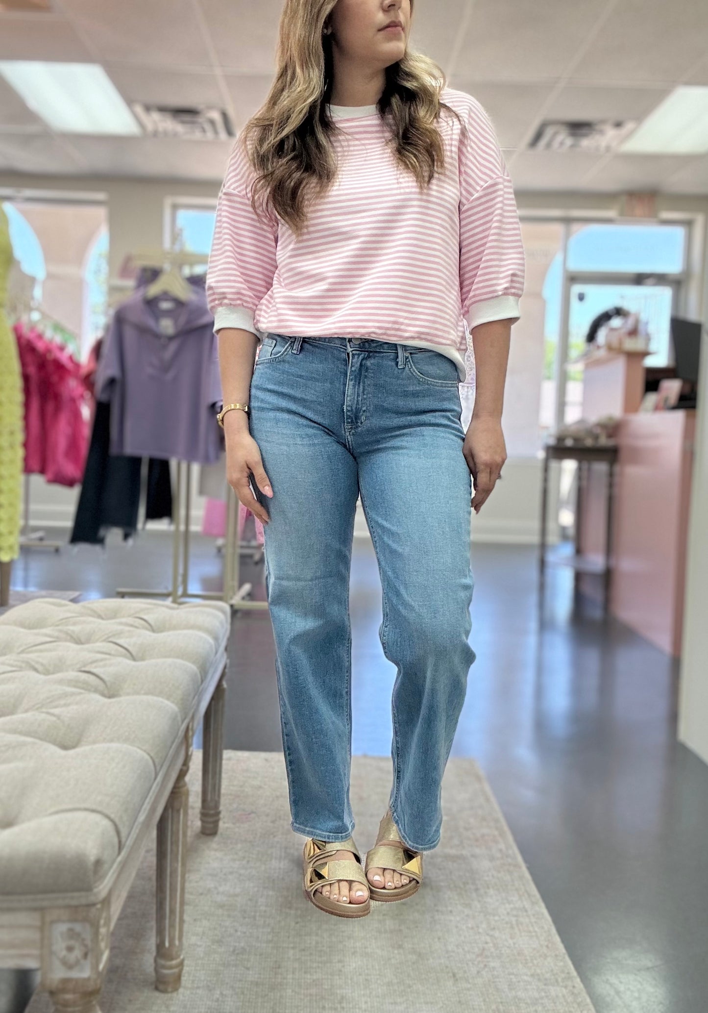 Stretchy Strait Light Wash Denim