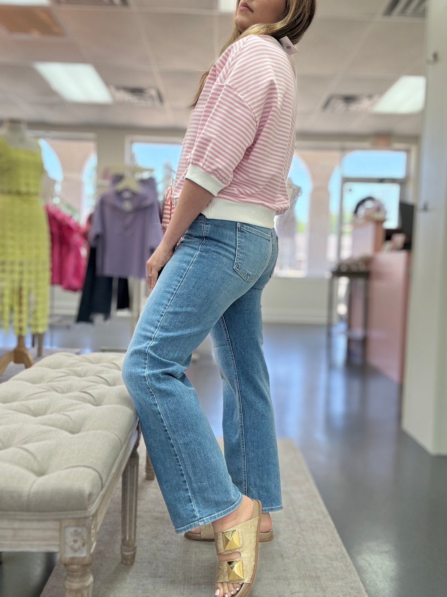 Stretchy Strait Light Wash Denim