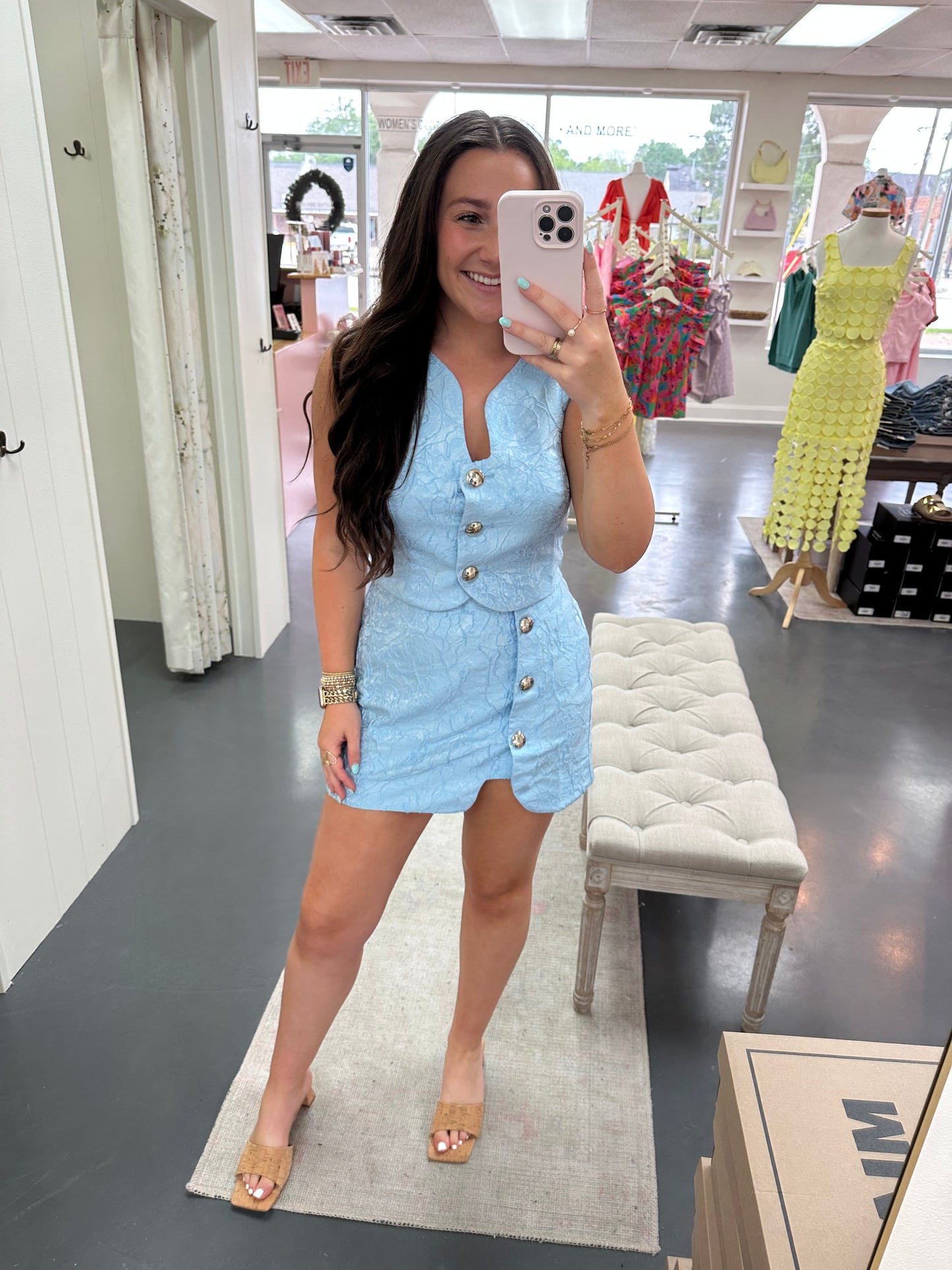 Power Move Jacquard Blue Set Top