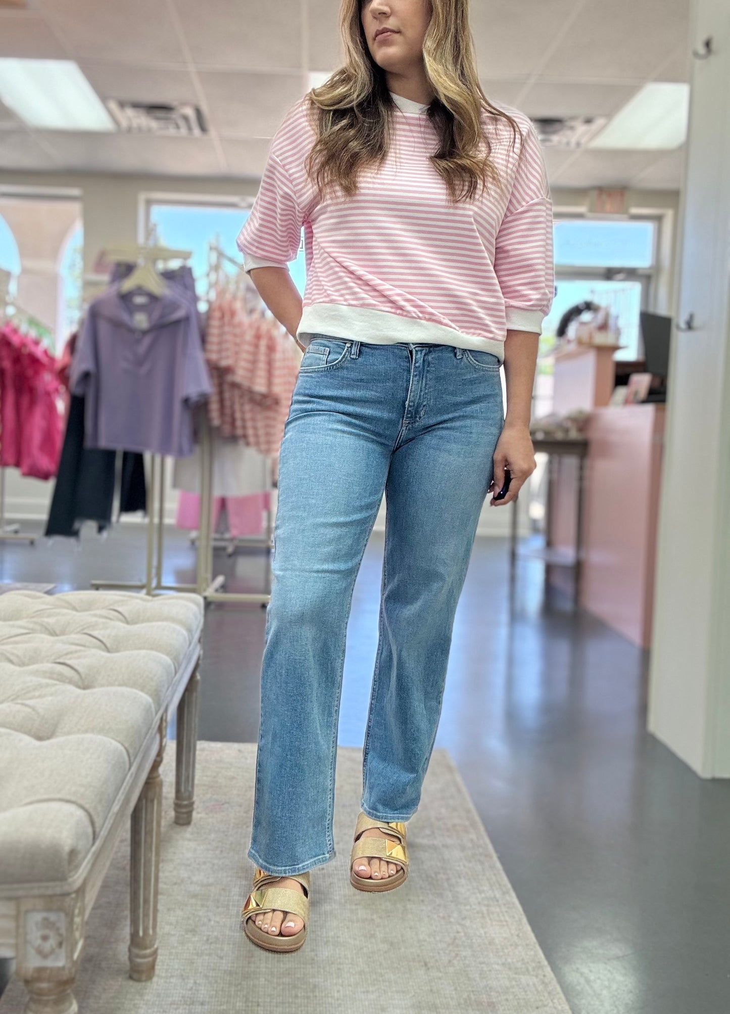 Stretchy Strait Light Wash Denim