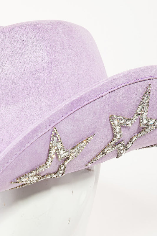 Stars Lavender Cowboy Hat