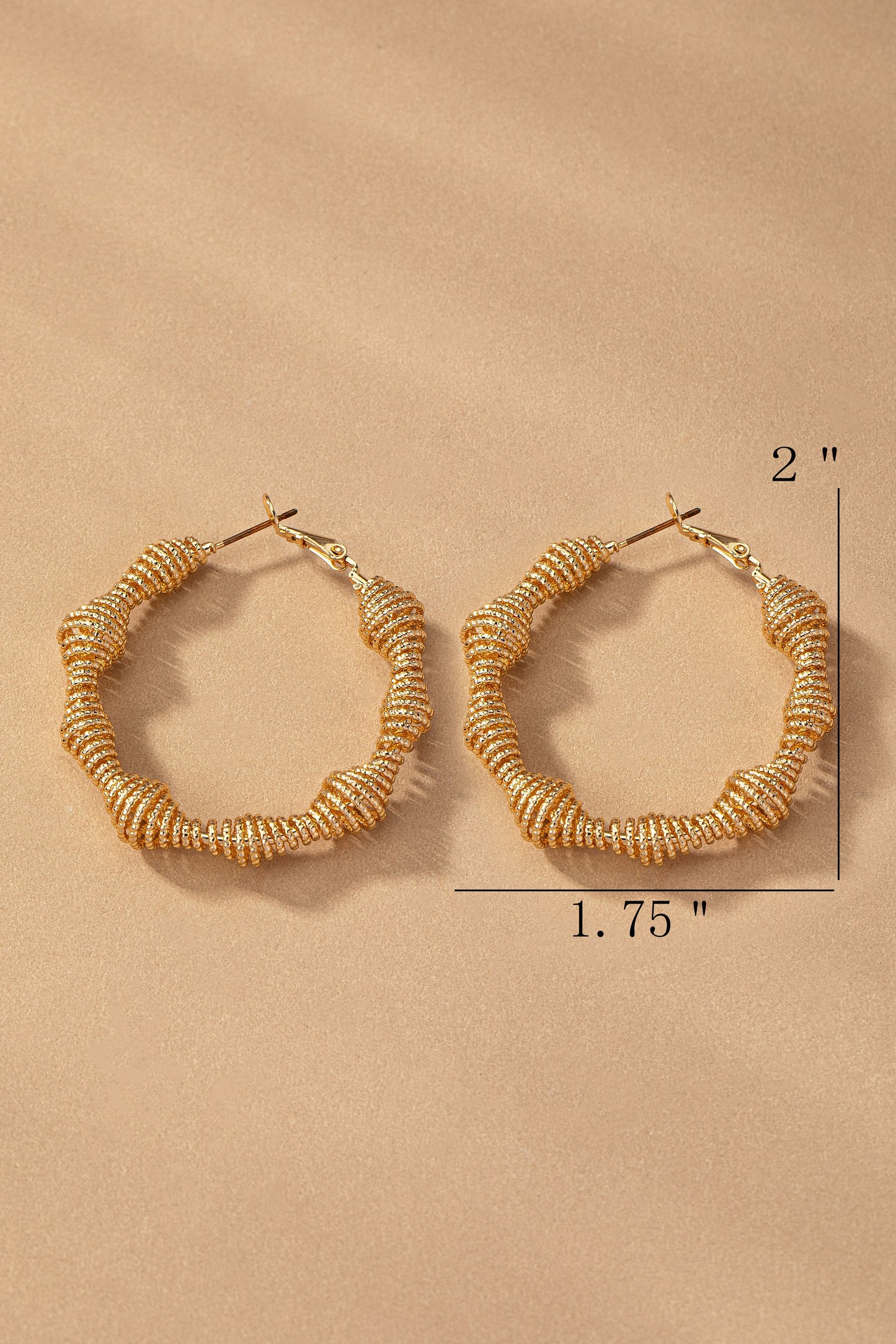 With The Waves Coil Hoops