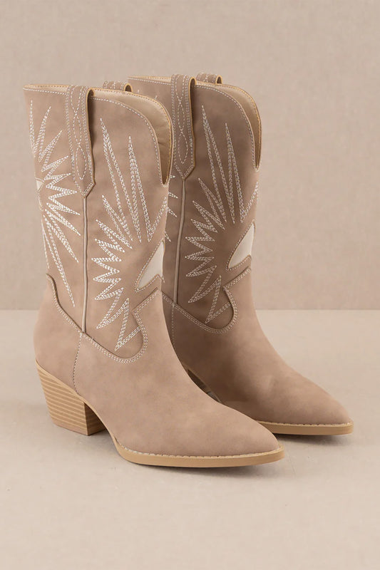 In the Details Neutral Cowboy Boots