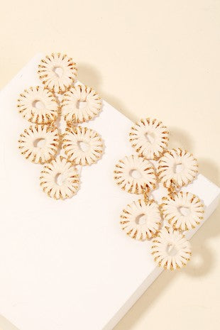 Chic Rattan Circle Earrings