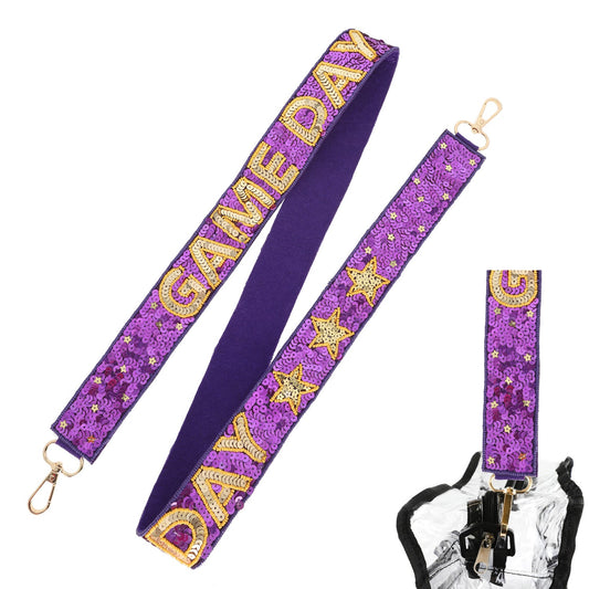 LSU Star Sequin Bag Strap