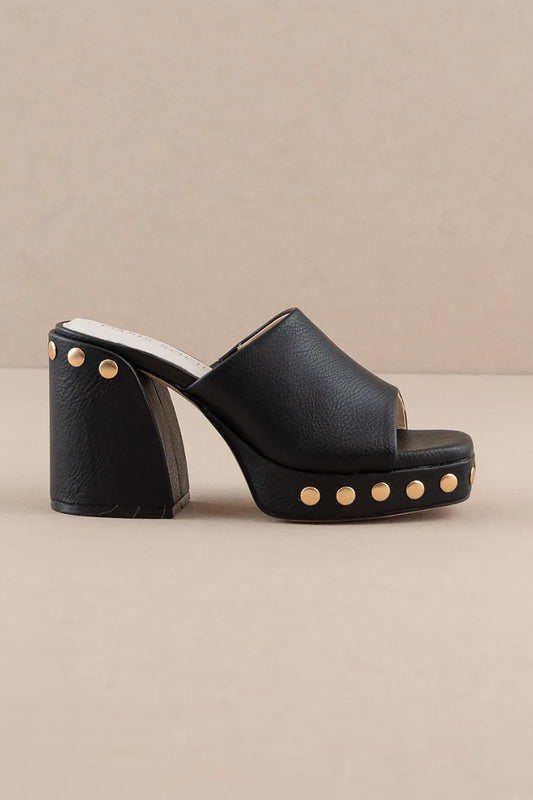 Black Studded Block Platforms