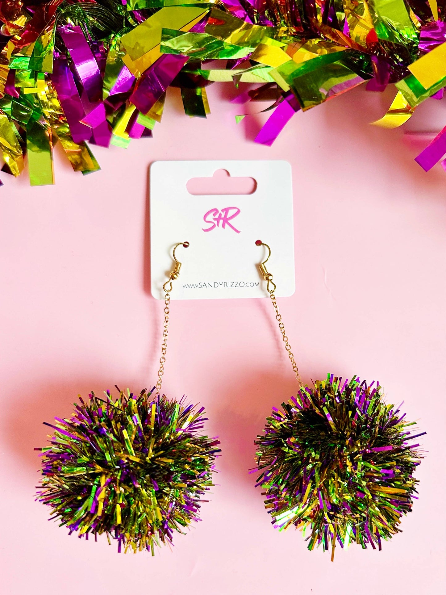 Pom Pom Dangle Earrings