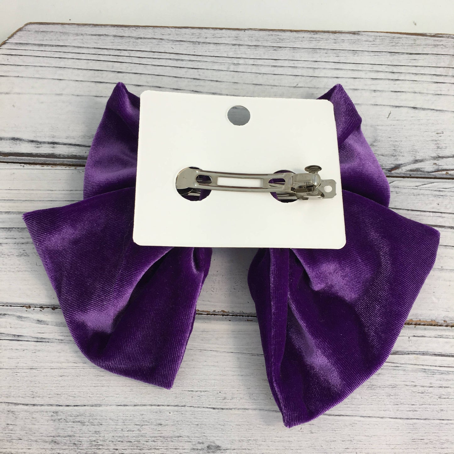 Purple Velvet Mardi Gras Bow