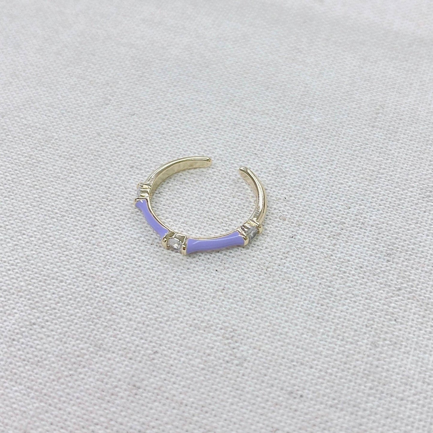 Purple Bamboo Pattern Ring