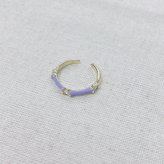 Purple Bamboo Pattern Ring