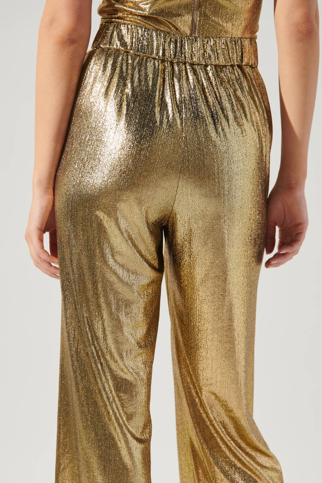 Shine Bright Gold Flare Pants