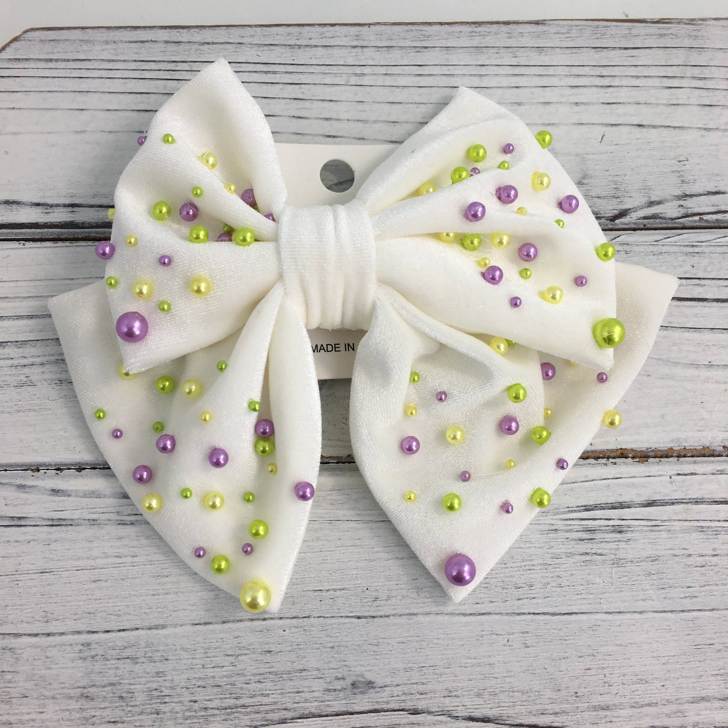 Purple Velvet Mardi Gras Bow