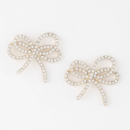 Studded Bow Earrings