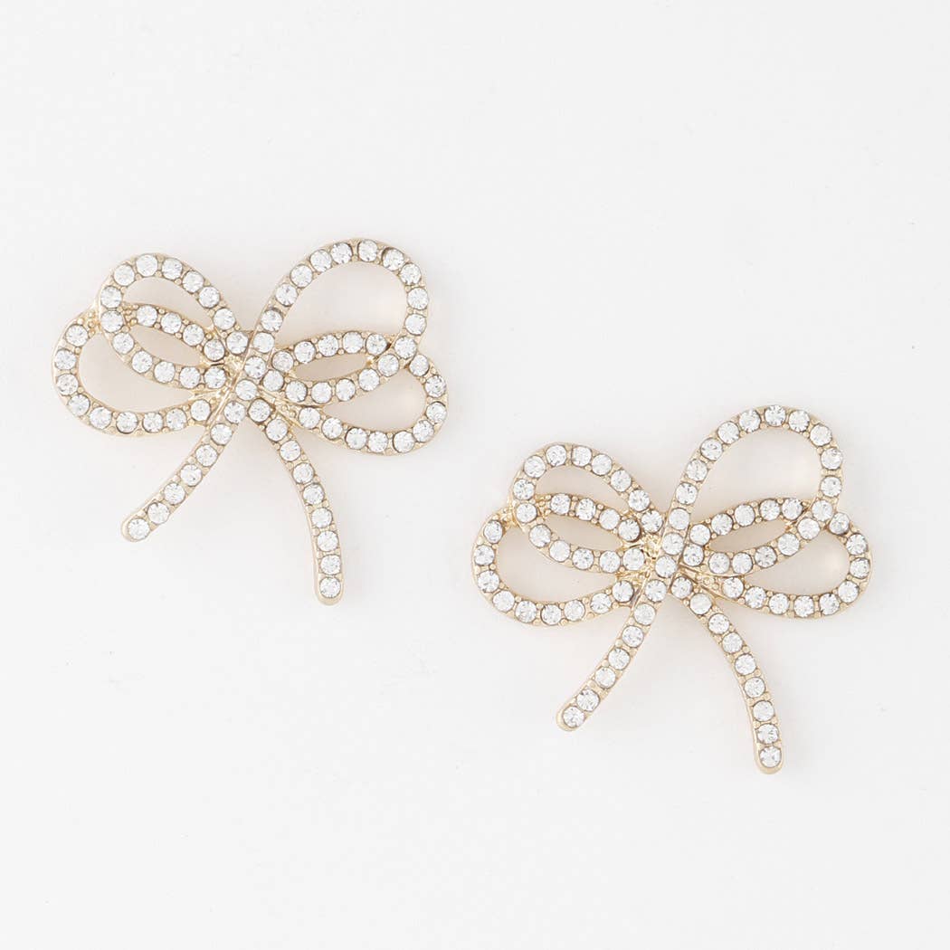 Studded Bow Earrings