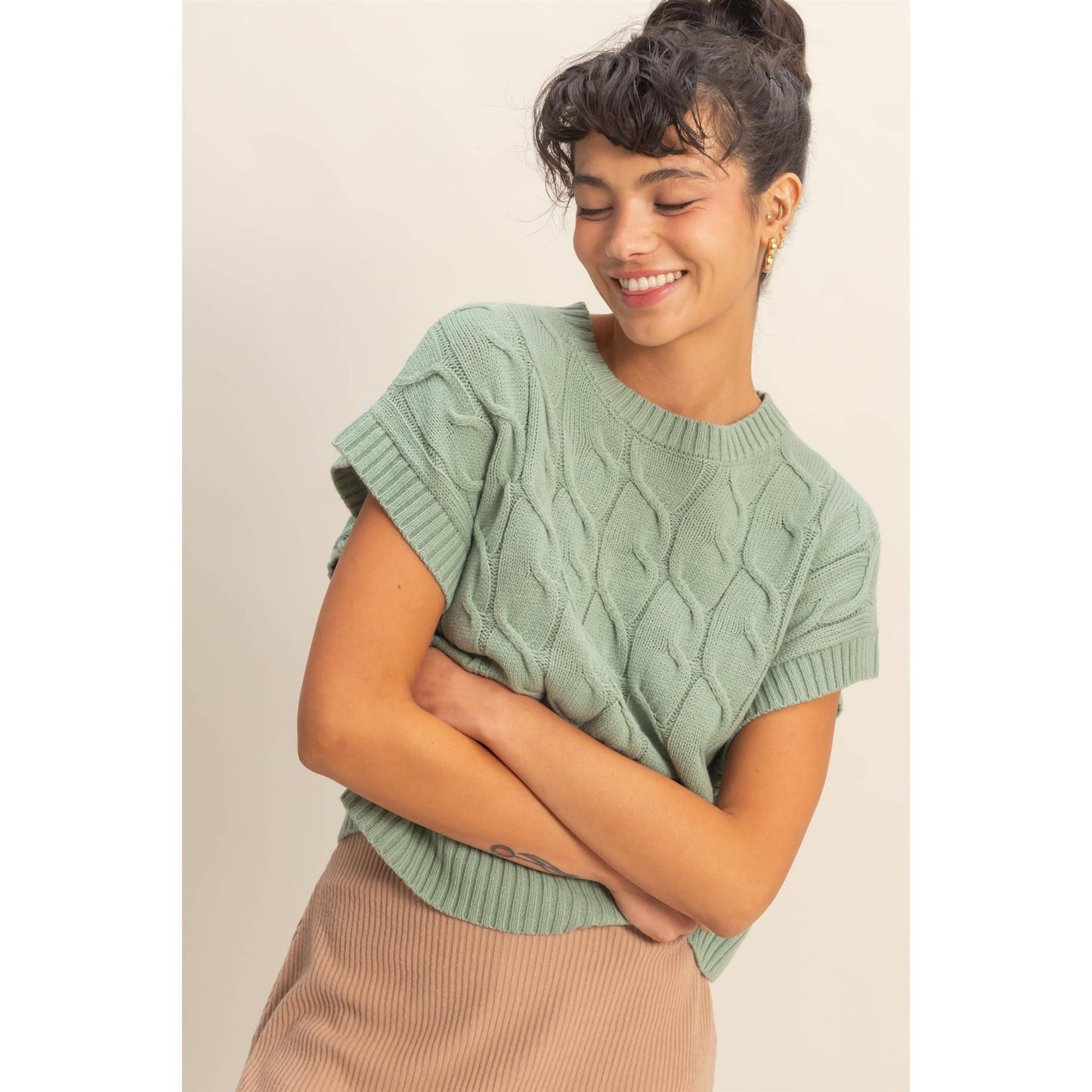 Soft Sage Sweater Vest