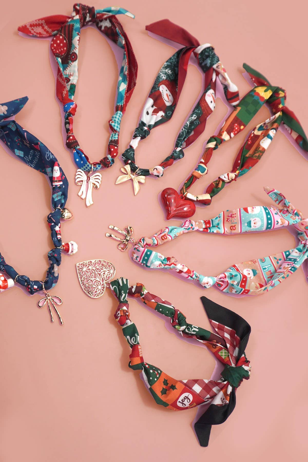 Holiday Scarf Charm Necklace