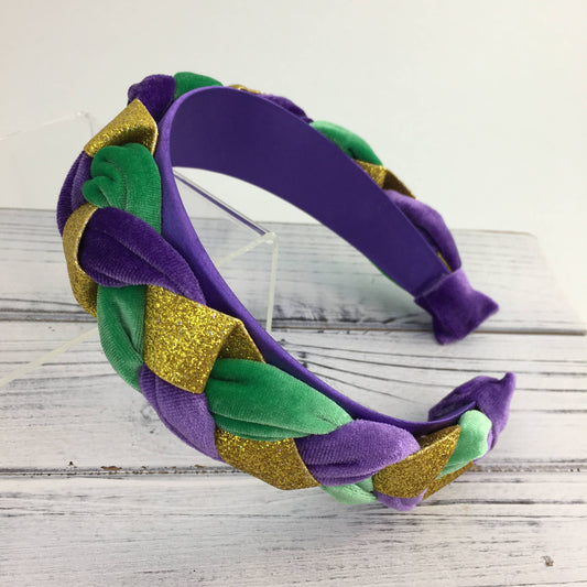 Mardi Gras Velvet Braid Headband