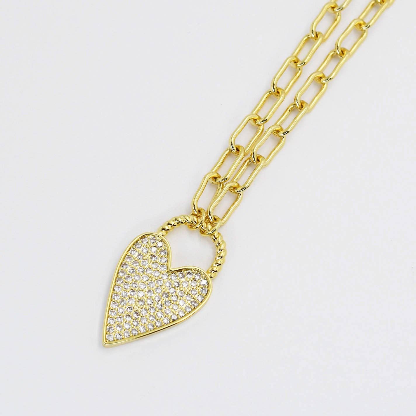 Chained To You Gold Heart Necklace