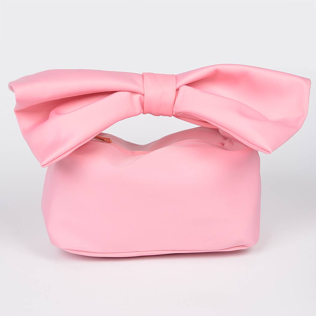 Better in Bows Pink Clutch Bag