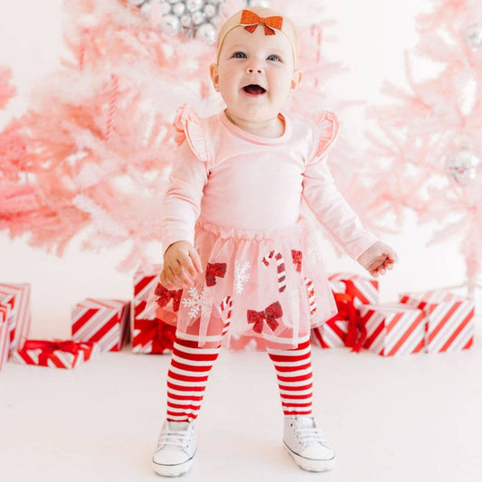 Candy Cane Cutie Christmas Tutu Bodysuit