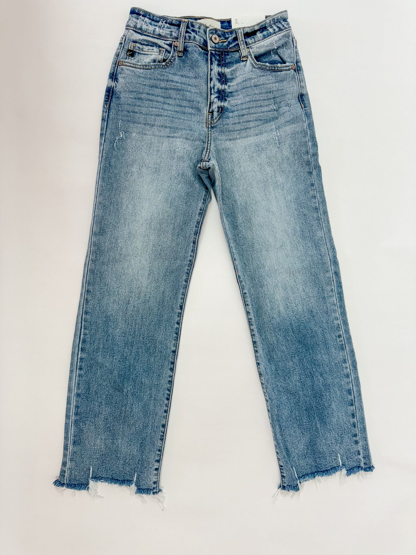 Slim Wide Leg Reg Wash Denim