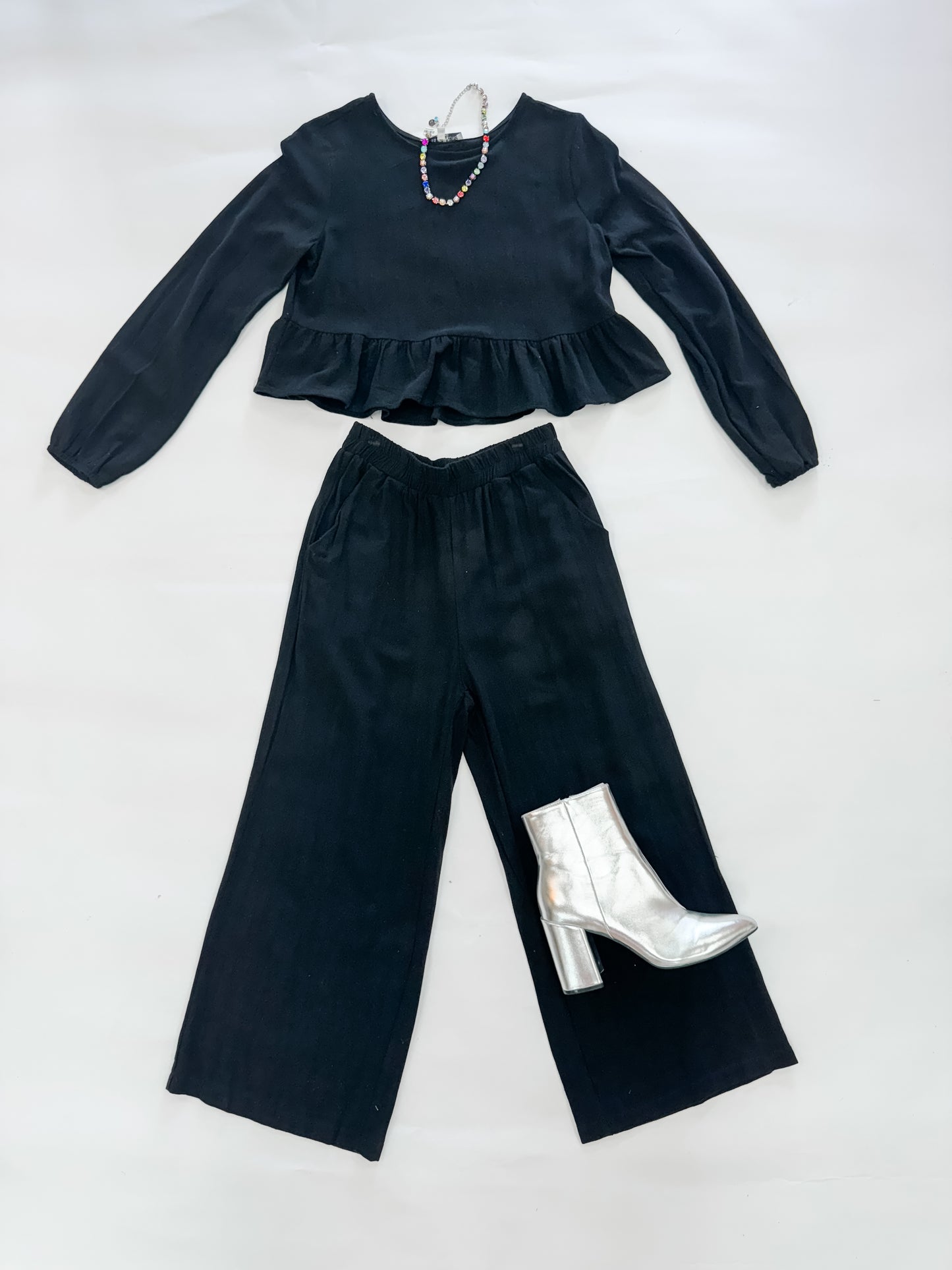 Light & Effortless Black Pants Set