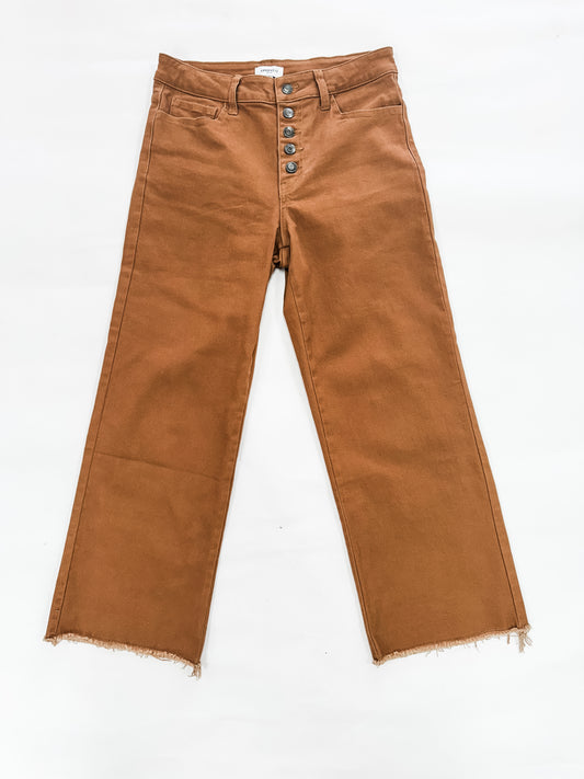 Neutral Caramel High Rise Jeans