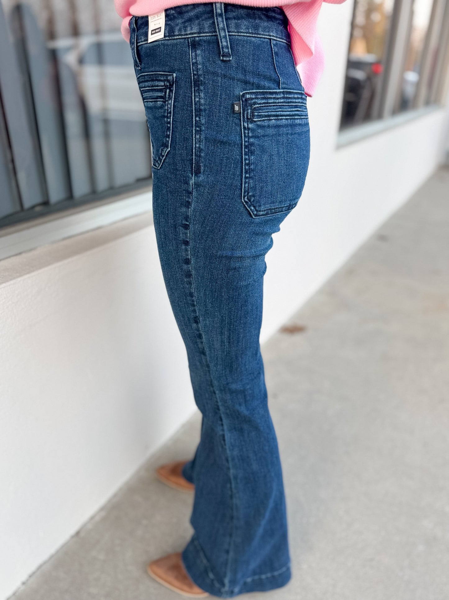 Dark Flare Vintage Pocket Judy Blue Denim