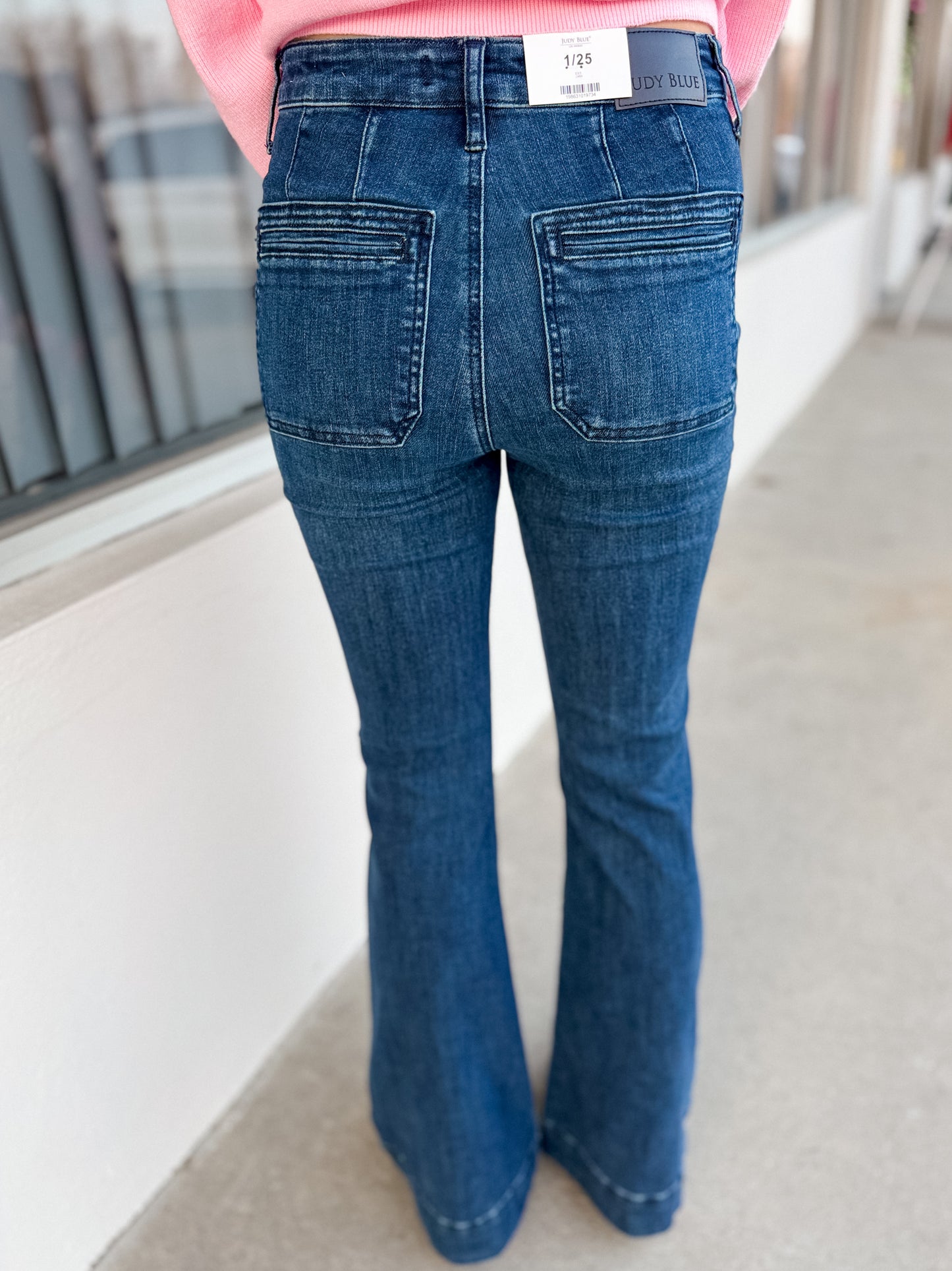 Dark Flare Vintage Pocket Judy Blue Denim