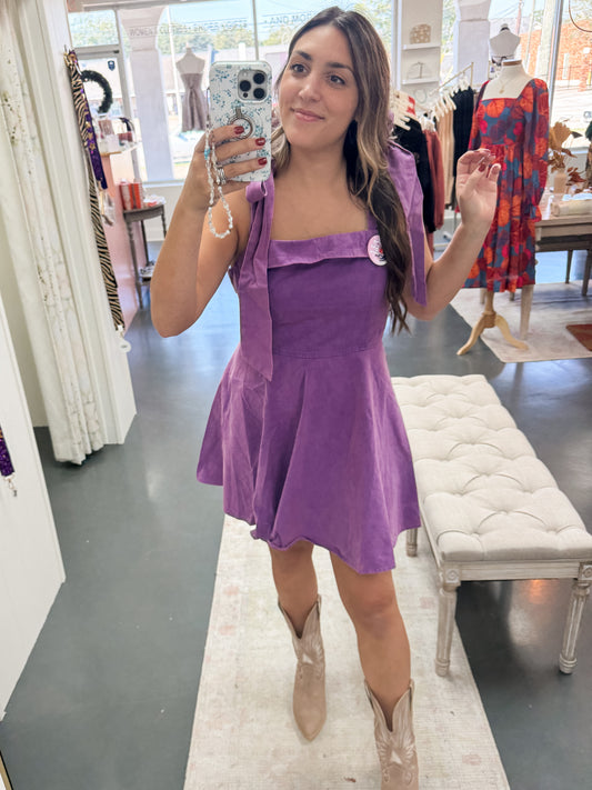 Denim Darlin Purple Gameday Dress