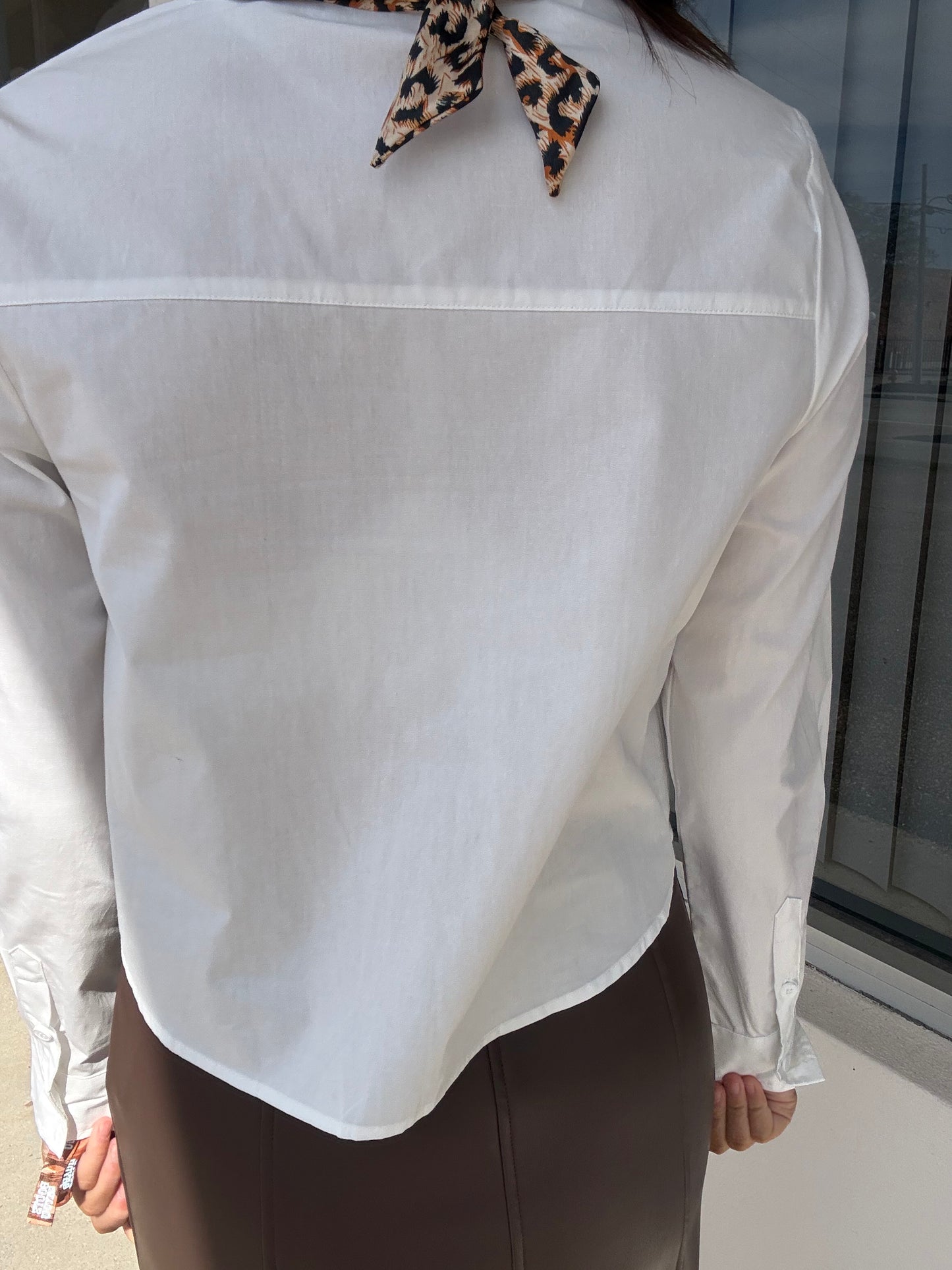 White Button Down Poplin Shirt