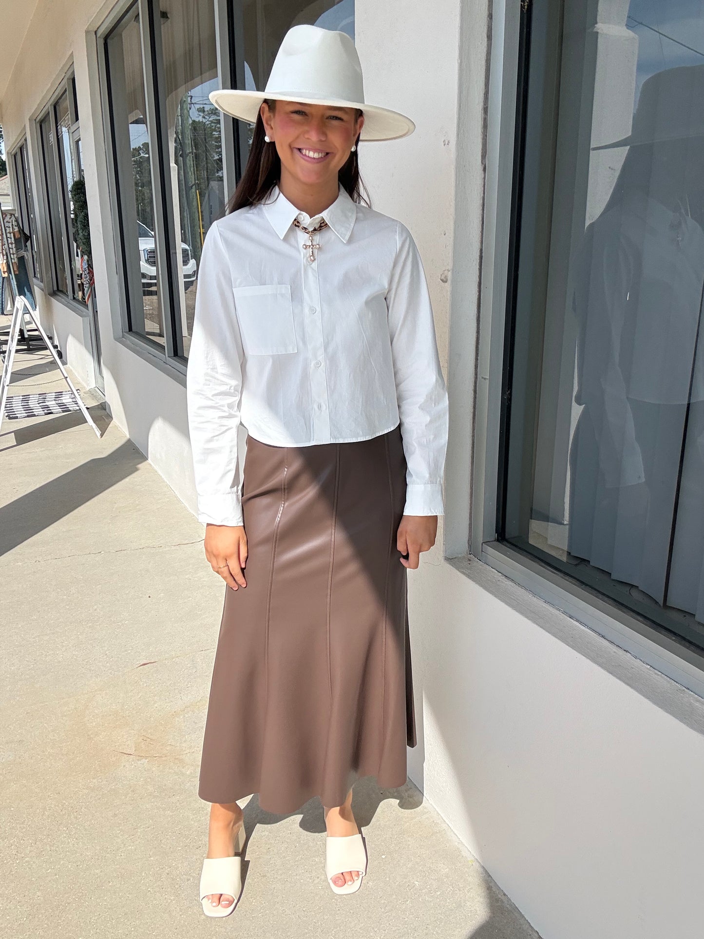 White Button Down Poplin Shirt