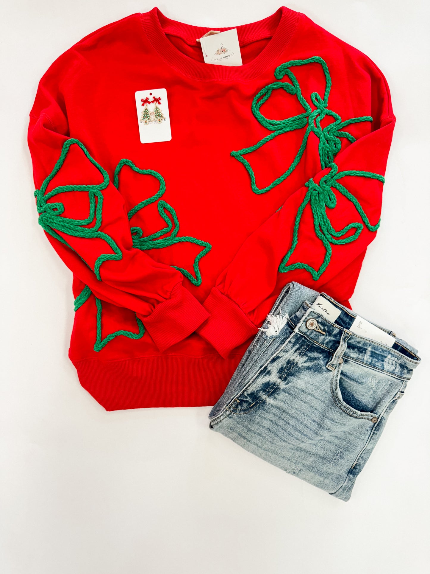 Wrapped In Bows Red Christmas Sweater