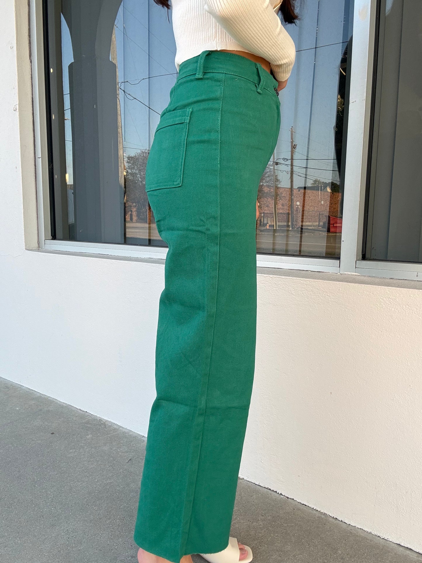 Emerald Denim Pants