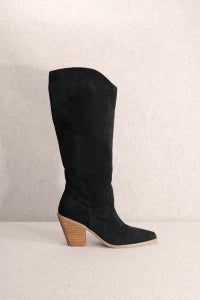 Midnights Black Suede Knee High Boots