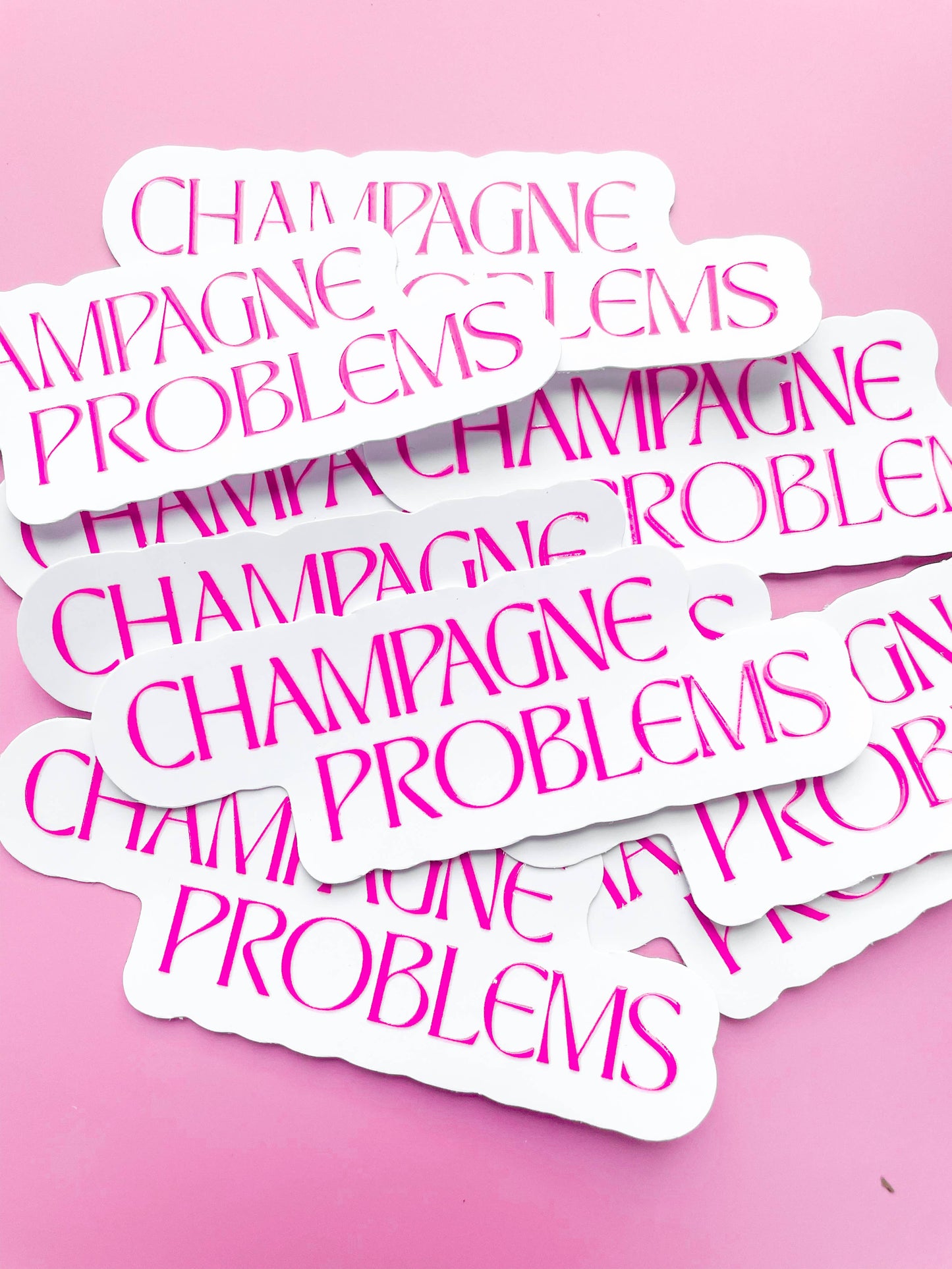 Champagne Problems Tumbler Sticker