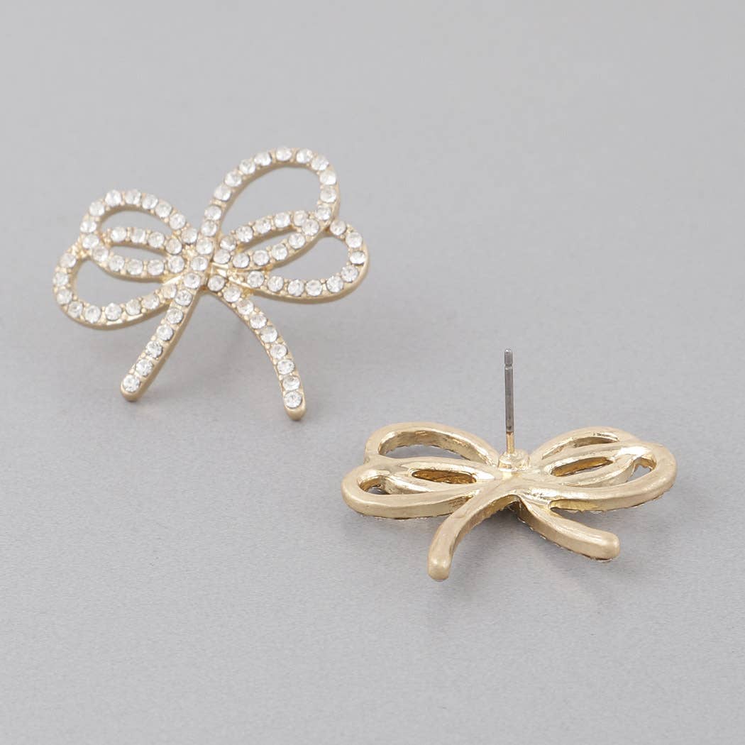 Studded Bow Earrings