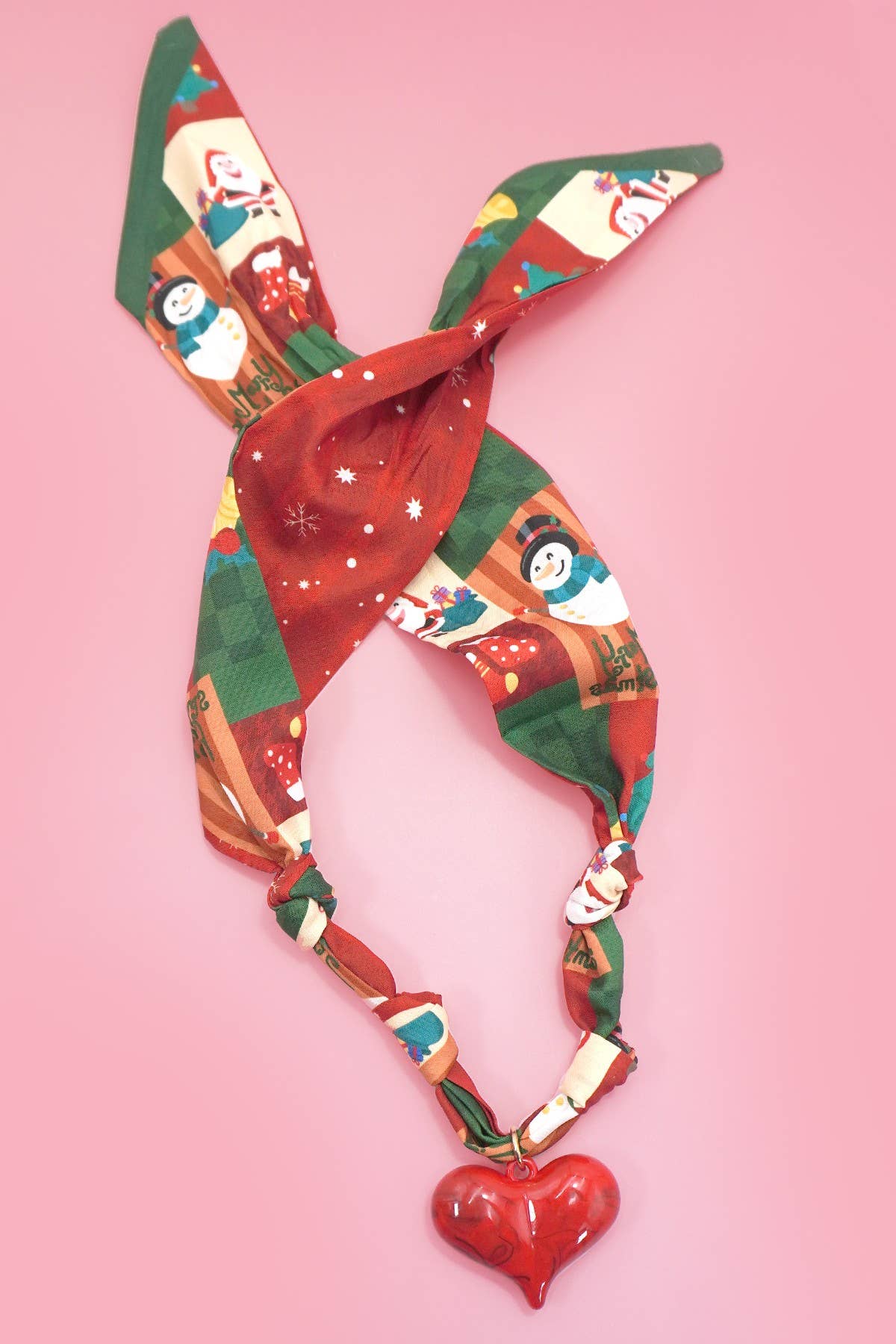 Holiday Scarf Charm Necklace