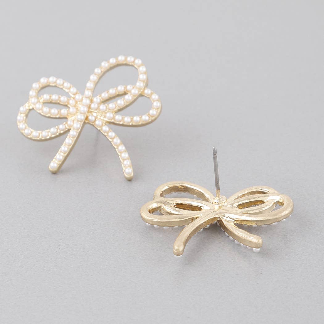 Studded Bow Earrings