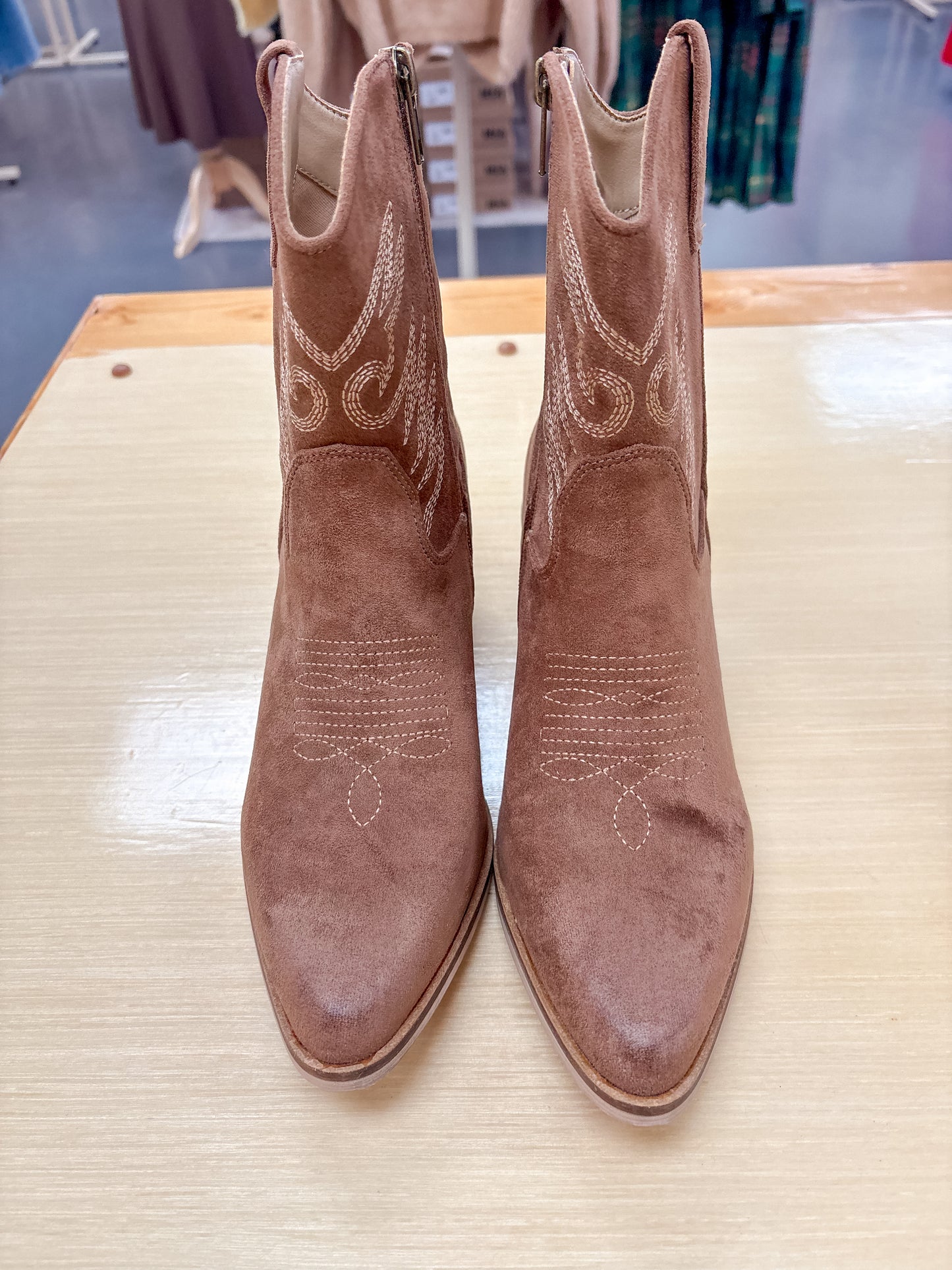 Casey Soft Suede Brown Booties