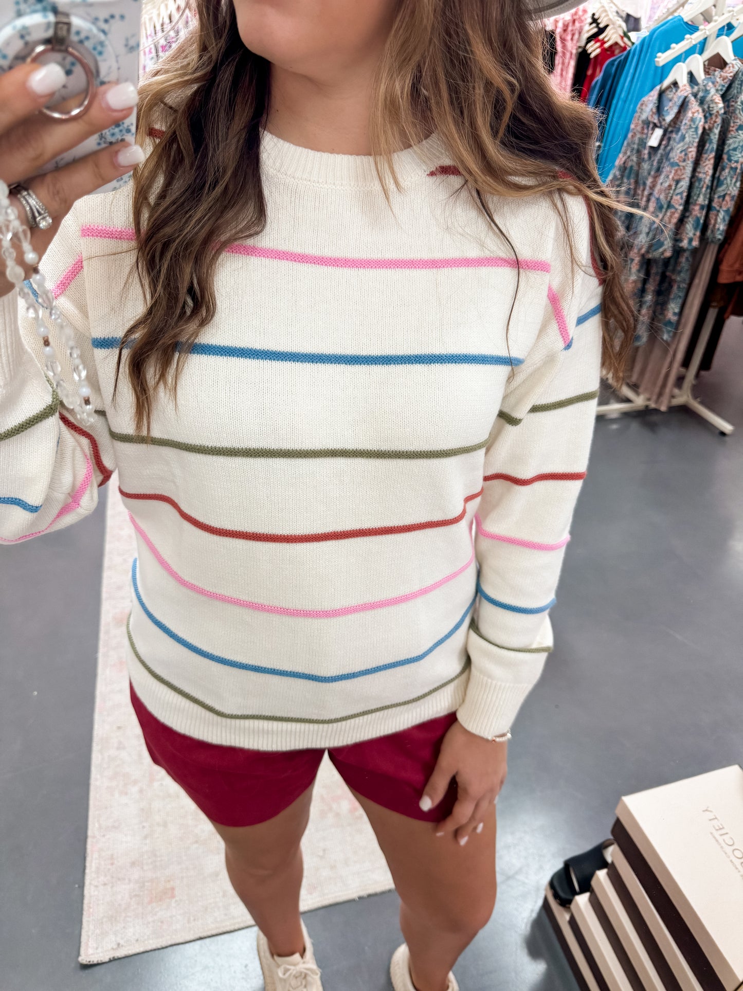 Pop Of Color Stripe Shirt