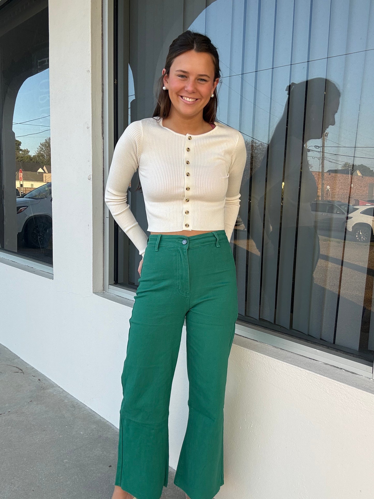 Emerald Denim Pants