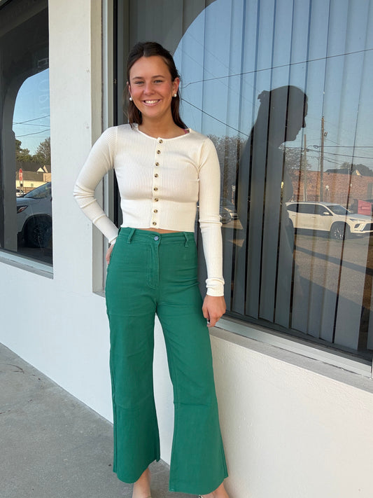 Emerald Denim Pants