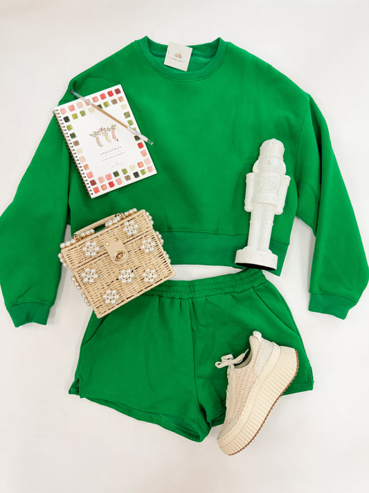 Grinchy Green Sweatset Top