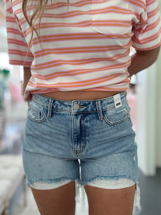 Judy Blue Med Wash Denim Shorts