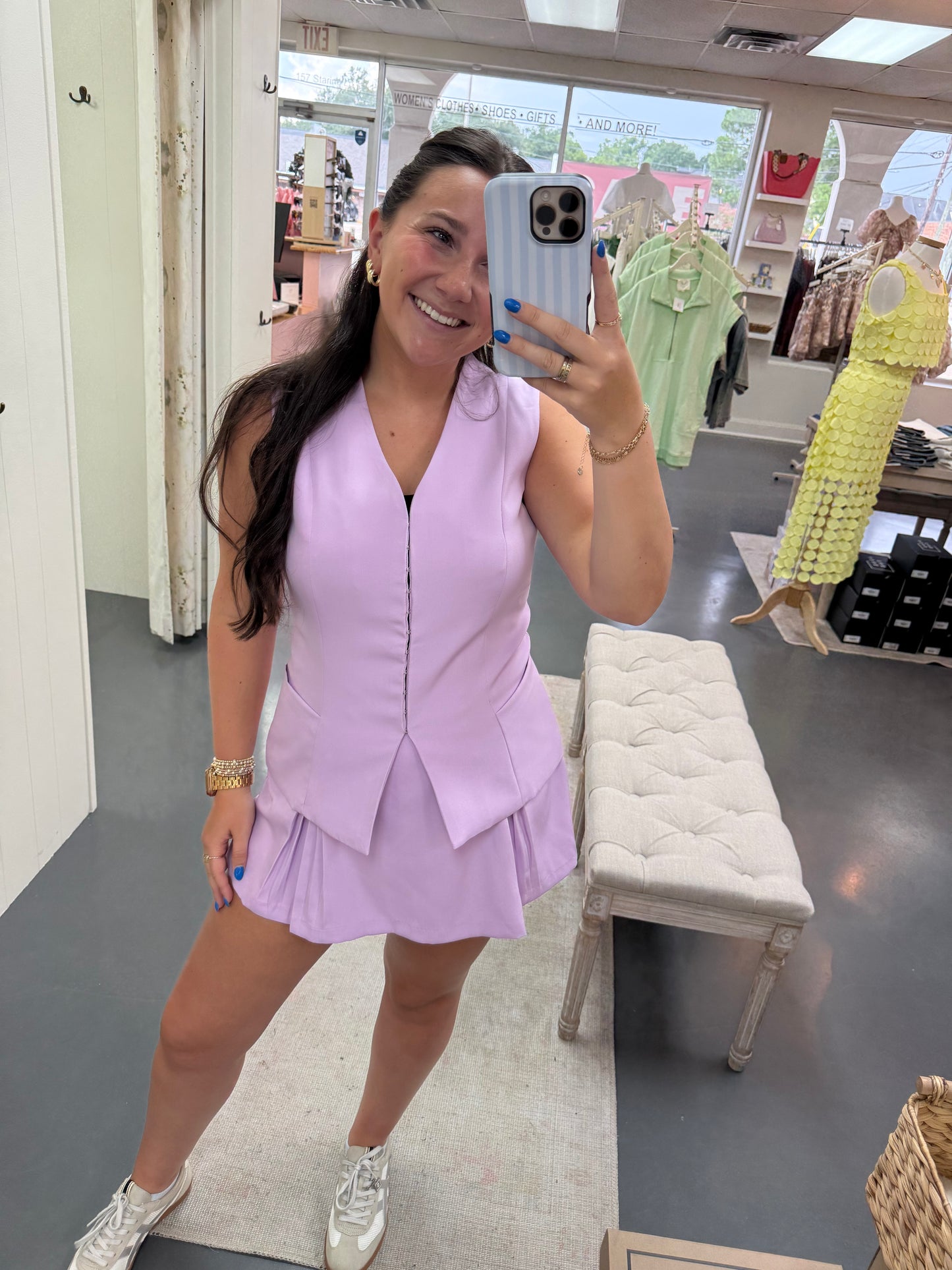 Lavender Pleated Skort